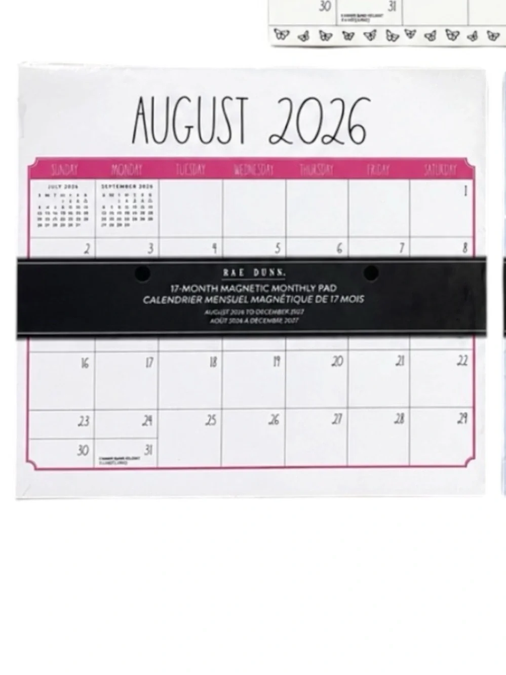 RAE DUNN 2026 - 2027 17-MONTH MAGNETIC MONTHLY PAD CALENDAR AGENDA FRIDGE